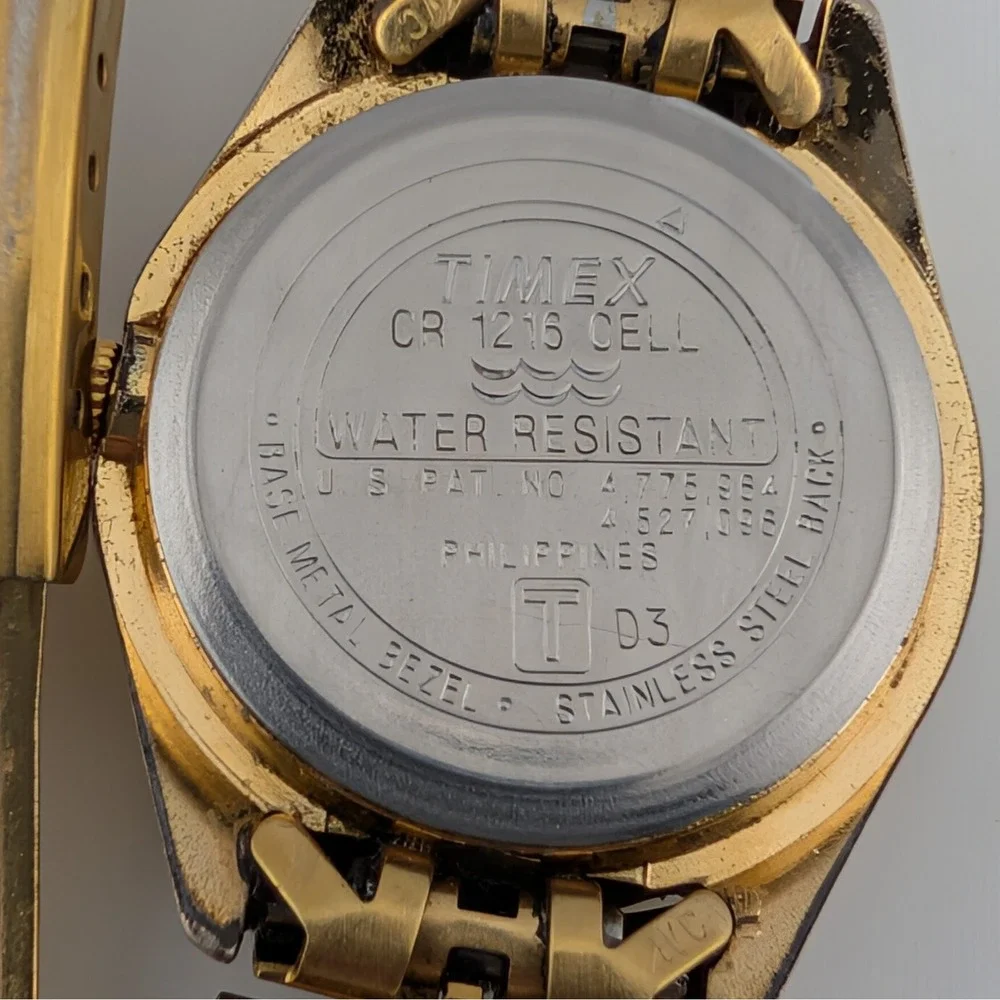 Timex Women's Gold Tone Bracelet Watch with Cream Dial